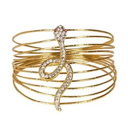 Boland 64426 – Bracelet Noble of the Nile – Bracelet avec serpent – Bracelet doré – Egyptère – Cléopâtre – Bijou fantaisie – Carnaval – Fête à thème