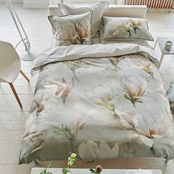 Dekbedovertrek, bedrukt van katoen-satijn, Yulan Magnolia, 200 x 200 cm, Designers Guild