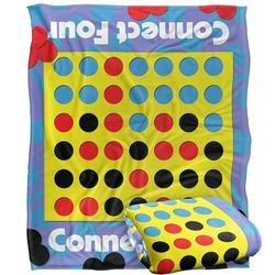 CONNECT FOUR Board Silky Touch Super Soft Throw Blanket 152 x 127 cm