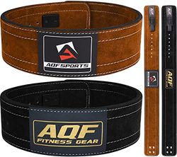 AQF Lederen Gewichtheffende Riem Hendel Buckle, 4" Breed 10mm Dik Lifting Belt, Gewichten Riemen, Powerlifting Belt, Gewichthefriem Voor Fitness, Gym, Sport, Squat & Deadlift