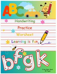 3 line handwriting practice workbook kindergarten, FS-1, FS-2, Year 1 - 3 | Cursive Handwriting practice notebook for kids | 80 Pages