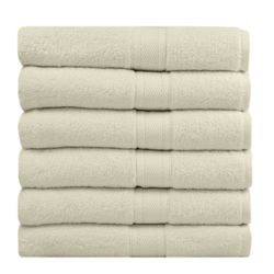 Westward Ho! Serviette de Bain en Coton (Pack of 6, 500GSM), Crème, 70x125 cm