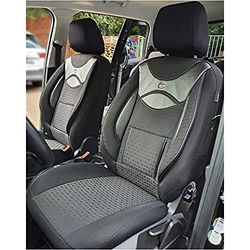 BREMER SITZBEZÜGE Housses de siège sur Mesure compatibles avec Lexus ES 5 Gen. Conducteur et Passager de 2006 à 2012 128 - Noir