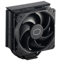 Raffreddatore ad aria CPU Cooler Master Hyper 212 nero - Finitura in alluminio, 4 tubi di calore compatti a contatto diretto continuo, ventola SickleFlow 120 Edge, staffe LGA1700 e AM5 - Nero