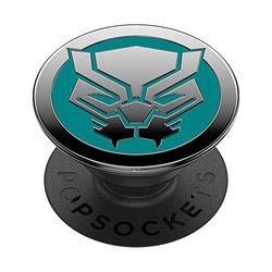 PopSockets PopGrip - Soporte y Agarre para Teléfonos Móviles y Tablets con un PopTop Intercambiable - Enamel Black Panther