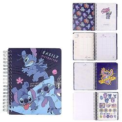 Stitch - Agenda Hebdomadaire Non Daté + Intercalaires - 19 x 24 x 2 cm