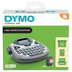 DYMO Étiqueteuse LetraTag LT 100T | Clavier AZERTY | Imprimante Portable d'Étiquettes Autocollantes