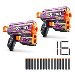 Confezione di 2 pistole X-Shot Skins Crucifer Flux con (16) dardi di ZURU