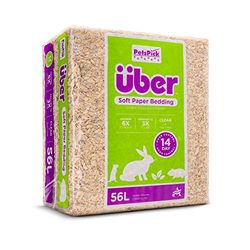 PETSPICK Uber Soft Paper Pet Bed voor kleine dieren, natuurlijk, 56 l