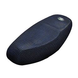 sourcing map XXL 3D Motorcycle Moped Seat Cover Breathable Cushion Black Blue