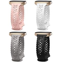Charlam 4 Pack Lace Siliconen Bandjes Compatibel met Fitbit Versa 3/Versa 4 Bandjes/Fitbit Sense/Sense 2 Band, Zachte Silm Hollow-out Sport Horlogeband Vervangende Polsbandjes voor Vrouwen Meisjes