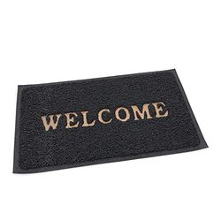 WAS 9986 800 - Felpudo, PVC, diseño con Texto Welcome, Color Gris, 80 cm de Largo y 60 cm de Ancho