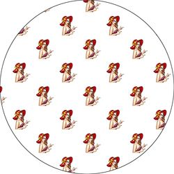 Bonateks, Ronde digitaal bedrukte muismat, antislip onderkant, voor kantoor en thuis, diameter: 22 cm