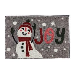 Fusion Alfombra de baño con diseño de muñeco de Nieve, 50 x 80 cm, Color Gris