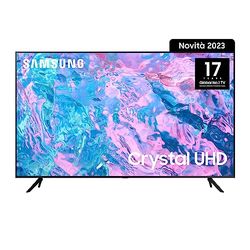 SAMSUNG Crystal UHD UE55CU7170UXZT, Smart TV 55" Serie CU7000, Crystal UHD 4K, BLACK , 2023, DVB-T2