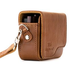 MegaGear MG1265 para Leica C Typ 112 - Estojo de couro, com correia, castanho claro