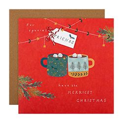 Hallmark Julkort för vänner - samtida varm choklad muggar design