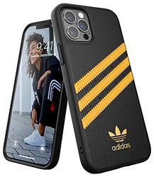 adidas EX7907 skal utvecklat för iPhone 12/iPhone 12 Pro 6.1, falltestade skal, stöttåliga upphöjda kanter, original gjutet skyddsfodral, svart/guld