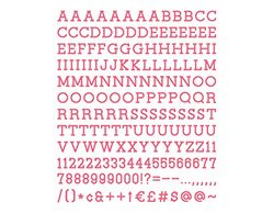 AMERICAN CRAFTS LP-006-00005 Letras, Coral, 1 Inches
