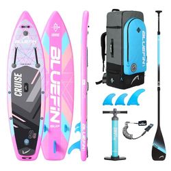 Bluefin SUP Cruise 9'8 Opblaasbaar Paddleboardvoor volwassenen en kinderenCruise Makkelijk en Veilig Mee Te Nemen Paddleboard-accessoires Inbegrepen,Miami Roze