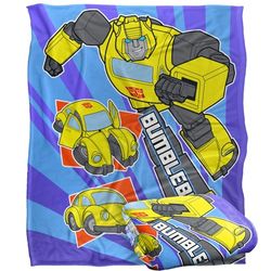 Transformers Blanket, 152 x 127 cm Bumblebee Transform Silky Touch Super Soft Throw Blanket