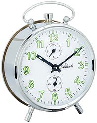 Atlanta Mechanical 1063-19 - Reloj Despertador analógico, Color Plateado, Plata, Reloj Despertador
