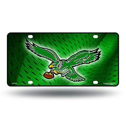Rico Industries NFL Philadelphia Eagles - Green Retro Metal License Plate Tag, 6 x 11.5-inches