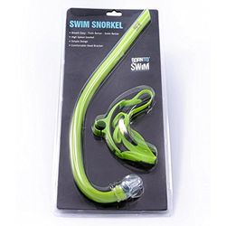 BOR NTO Swim Front con Boccaglio Silicone della Bocca per Bambini Junior Galleggiante boccaglio, Unisex, Frontschnorchel mit Silikon-Mundstück für Kinder, Verde, M