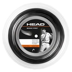 Head Sonic Pro Rolo cordões de casacos de ténis, adultos unissexo, preto, 1,30 mm