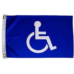 Search 'N Rescue Unisex Handicap Bandiera 12 x 18 Handicap Bandiera, Blu, 30,5 x 45,7 cm