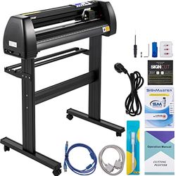 VEVOR 870 mm vinylskärare LED-plotterskrivare justerbara styrkehastigheter golvstativ skärmaskin för att göra skyltare, maximal skärbredd 780 mm