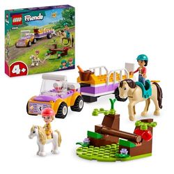 LEGO Friends Paard en pony aanhangwagen Set voor Meisjes en Jongens, Dieren Speelgoed met Zoya en Liann Personages Poppetjes, Creatief Cadeau voor Kinderen vanaf 4 jaar 42634