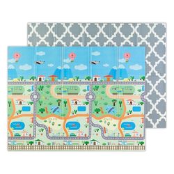 MOLTO | Alfombra de Juego Reversible XXL 150x200 cm – Diseño Gusy Luz y Estampado Infantil – Alfombra Bebé Antideslizante, Plegable y Acolchada – Desde 0 Meses