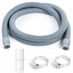 AiQInu Tuyau Vidange Machine a Laver Universel,1 Meter, Rallonge de tuyau d'évacuation, avec raccord de tuyau et colliers