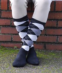 Rhinegold Cool & Dry Calcetines de equitación con suela acolchada, para hombre, color negro y gris