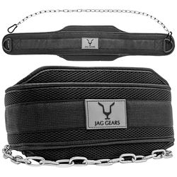 JAG GEARS Dipriem met ketting 91,4 cm zware stalen ketting + 2 karabijnhaken, neopreen fitness gewichthefriem, dip-riem voor bodybuilding, krachttraining, gewichtheffen en pull-ups, gewichtsriem