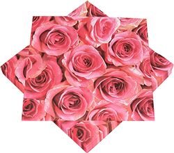 Lot de 150 serviettes à cocktail 3 plis 25 x 25 cm Roses