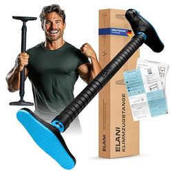 Elani - Robuuste optrekstang voor deurkozijnen zonder schroeven met innovatieve schroefdraadrem voor een veilige grip - 70-90 cm - draagkracht tot 300 kg