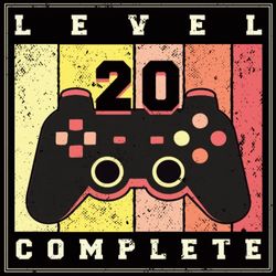 Level 20 Complete: Cooles Geschenk zum 20. Geburtstag Geburtstagsparty Gästebuch Eintragen von Wünschen und Sprüchen lustig 2003 geboren | Level Complete