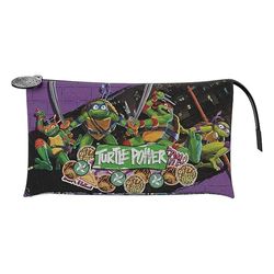 CYPBRANDS Unisex Kid's Ninja Turtles Triple Pencil Case-Mutants, Green, One Size