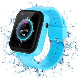 Smart Watch per bambini, 4G Liftable impermeabile e sicuro, con GPS Tracker chiamare SOS Camera WiFi per bambini, studenti compleanno (T16 Blu)