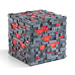 Minecraft réplique Illuminating Redstone Ore Cube 10 cm