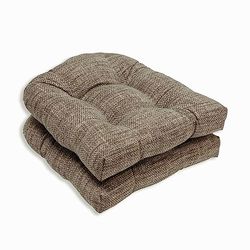 Pillow Perfect Outdoor/Indoor Remi Patina Wicker Seat Cushion (Set of 2)