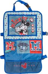 TataWay - Organisateur de Tablette Auto pour Enfants | 6 Poches Pratiques | Compatible Tablette 10" | Design Mickey Mouse, 36x58 cm, Gris et Bleu, Polyester