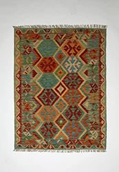 Alfombra Kilim Herat, Alfombra de salón, Kilim, Lana, Anudada a Mano, Gométrica, Doritorio, Balo, Comedor, Cocina (080X120)