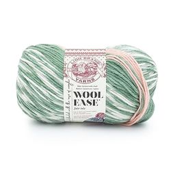 Lion Brand Wool-Ease Fair Isle Yarn-Sage/Pink Salt 629-211AW