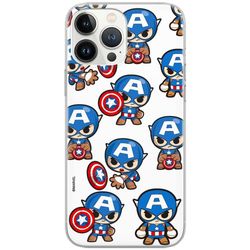 ERT GROUP mobiltelefonfodral för Apple Iphone XS Max originalt och officiellt licensierat Marvel mönster Captain America 029 Vit anpassad till formen på mobiltelefonen, fodral tillverkad av TPU-plast