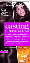 L'Oréal Paris Casting, crema lucida per capelli tono su tono, senza ammoniaca, castano chiaro (500), confezione da 1