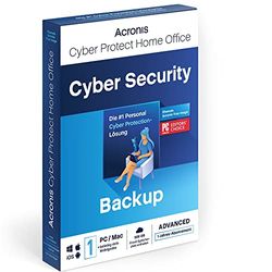 Acronis Cyber Protect Home Office 2023 | Advanced | 500 Go de Stockage Cloud | 1 PC/Mac | 1 An | Windows/Mac/Android/iOS | Sécurité Internet et sauvegarde | Code d’activation – Envoi par la poste