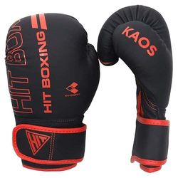 Klicken Sie auf Fitness KAOS bokshandschoenen voor volwassenen, uniseks, zwart en rood, één maat